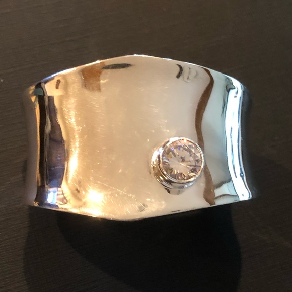 Jewelry - 80’s STERLING SILVER CZ BRACELET